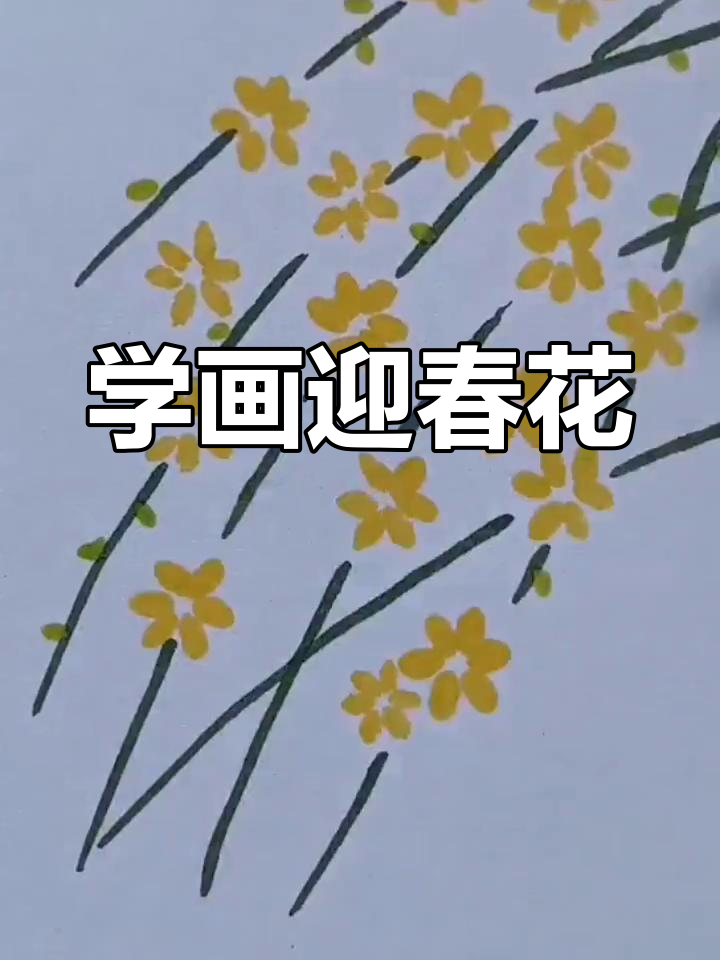 迎春花简笔画,轻松学会马克笔技巧