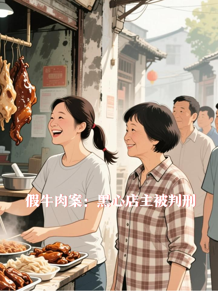 卤菜店卖假牛肉 1429 斤，店主咋判刑？