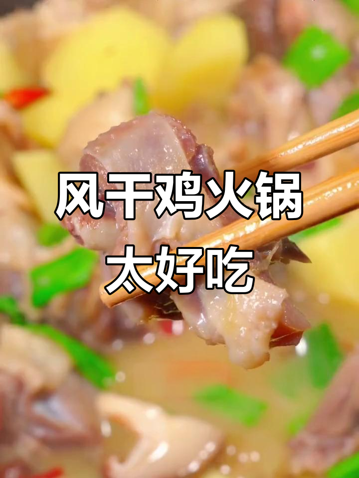 湖北风干鸡火锅,咸香入味让人停不下来