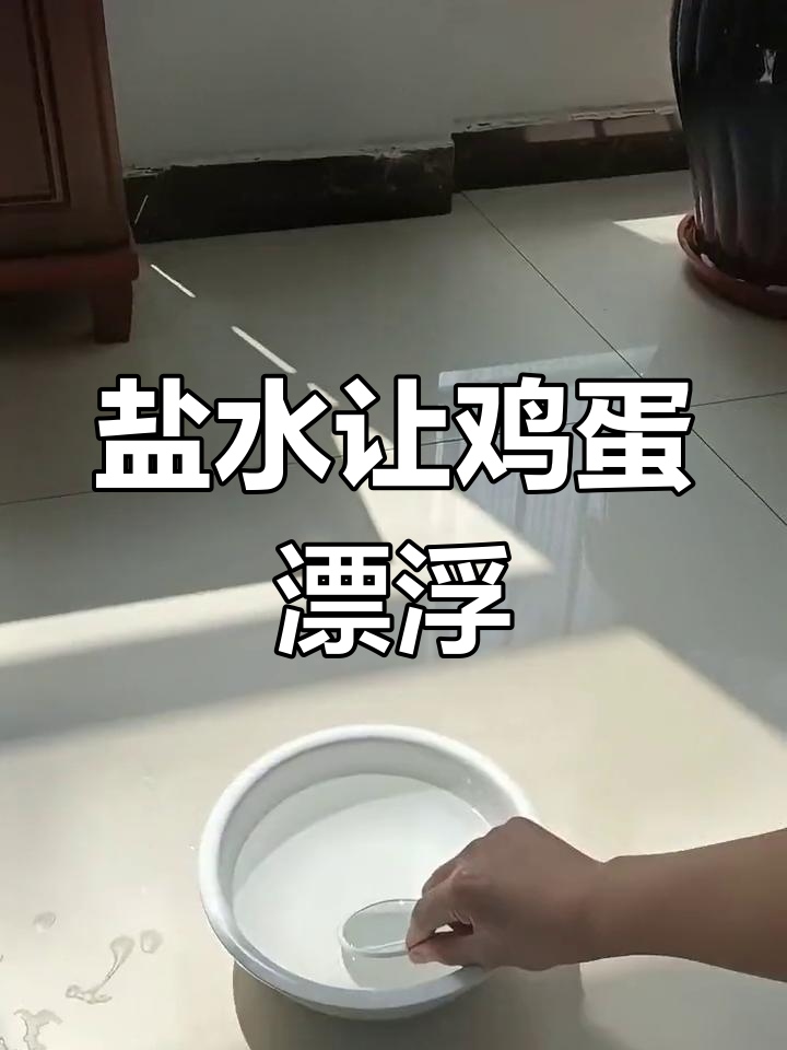 探索物理奥秘,鸡蛋浮起来了