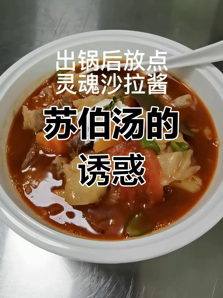终于忍不住,起床做苏伯汤,圆白菜脆爽,沙拉酱增味