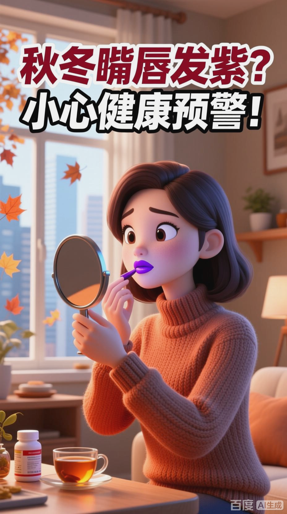 秋冬唇色暗,健康有预警