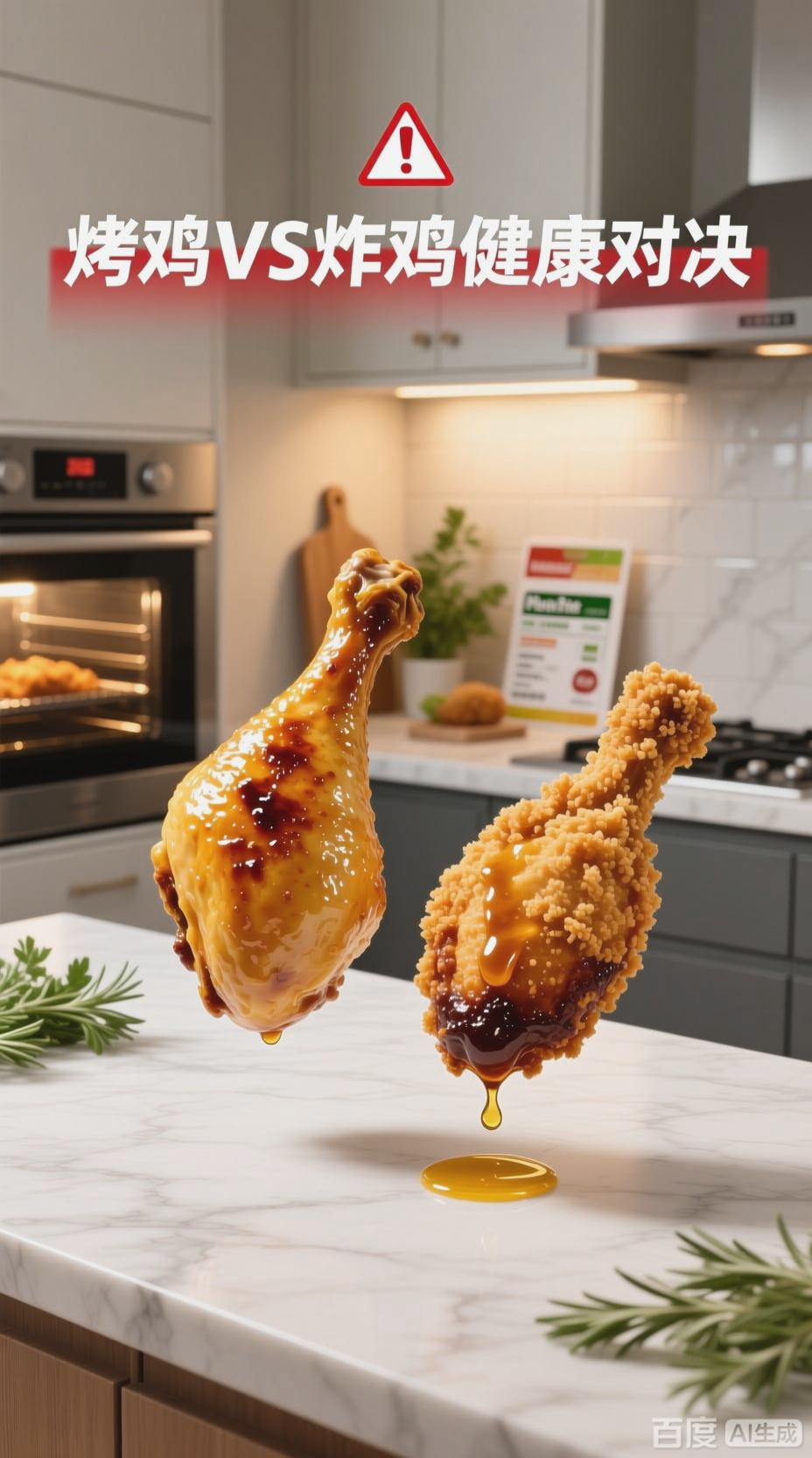 烤鸡腿比炸鸡更健康？揭秘真相