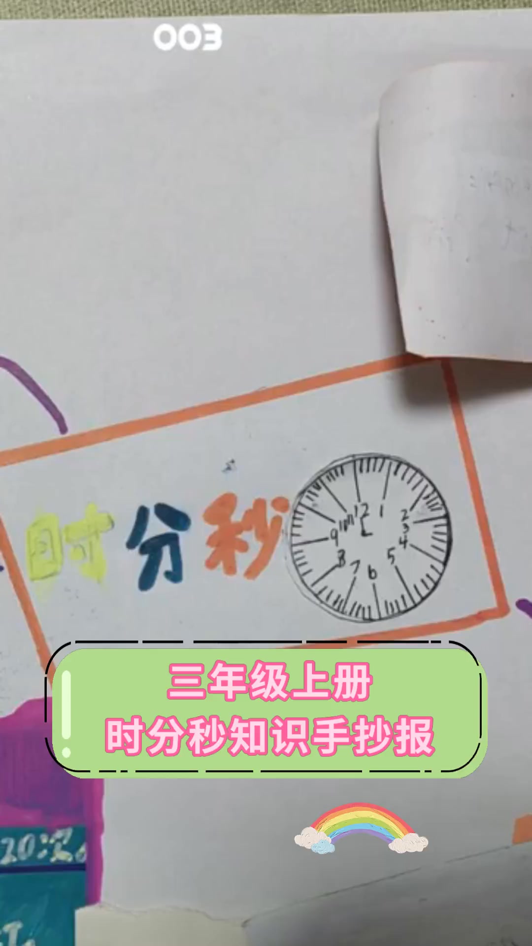 三年级上册,时分秒知识手抄报