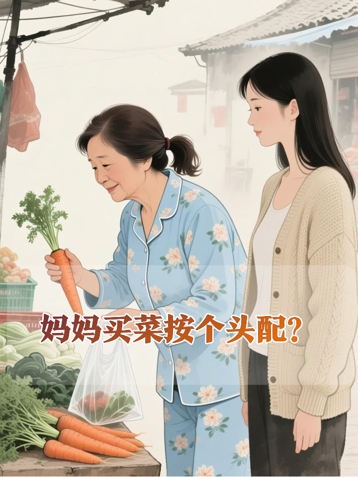 妈妈买菜按个头配,菜市场老板都看懵了!