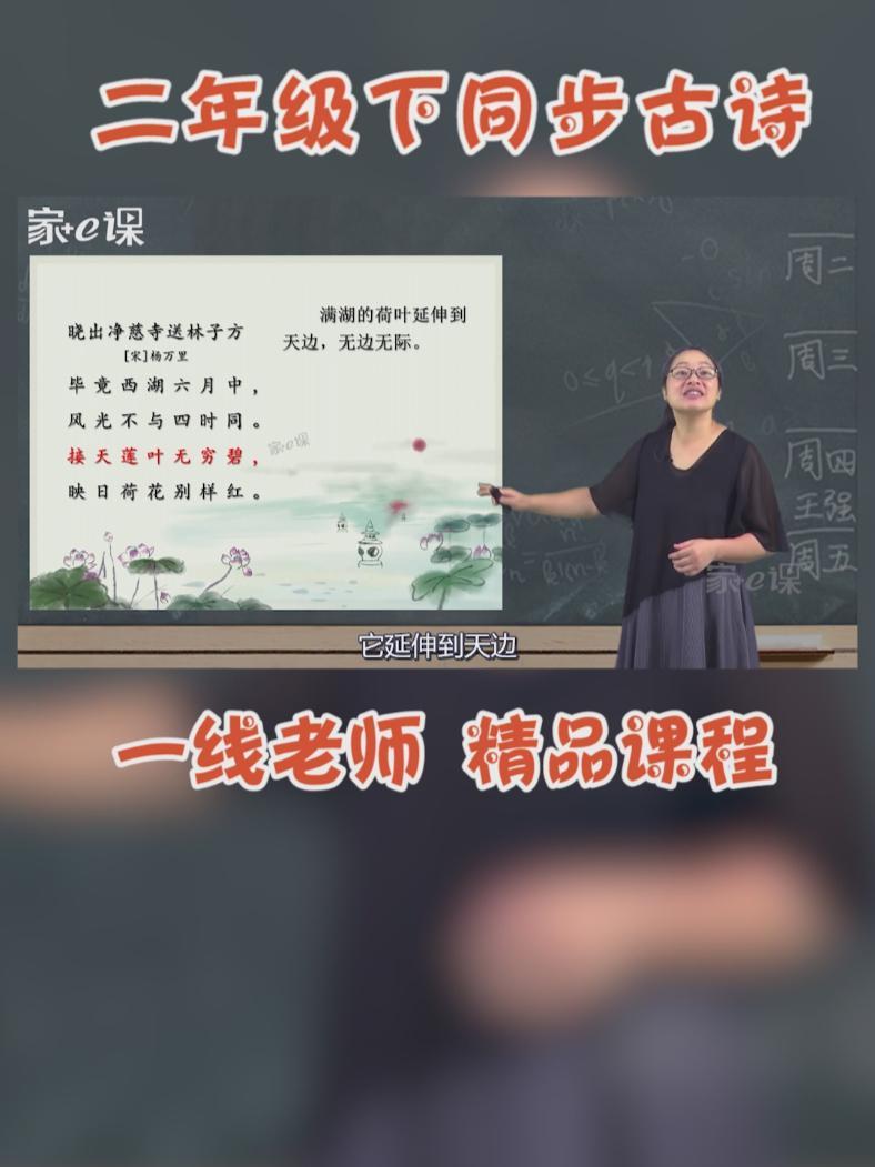 古诗词讲解 二年级下册古诗词讲解 古诗词鉴赏 晓出净慈寺送林子方 二年级