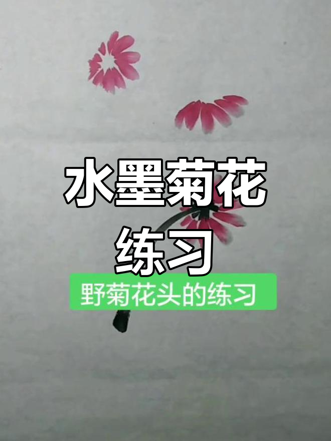 儿童水墨画:写意菊花,简单又有趣
