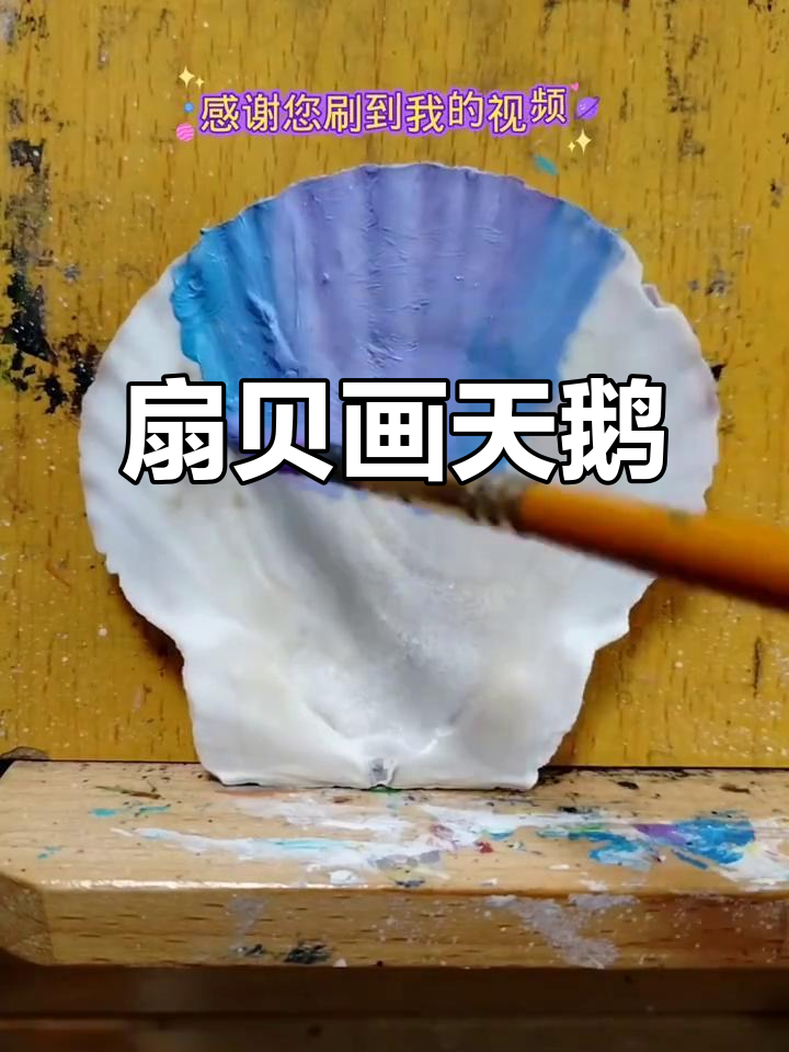 用扇贝画天鹅,打造安静优雅风景