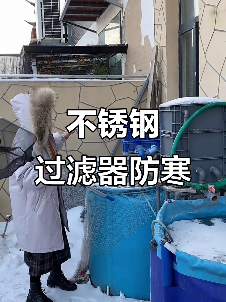 室外锦鲤鱼池如何抗冻?不锈钢过滤器让水不结冰