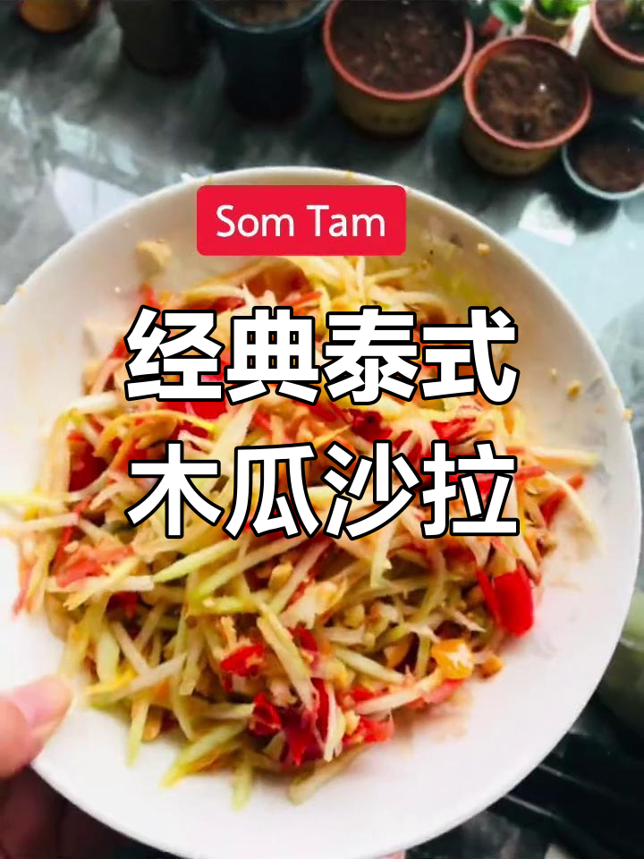 泰式木瓜沙拉,酸甜开胃