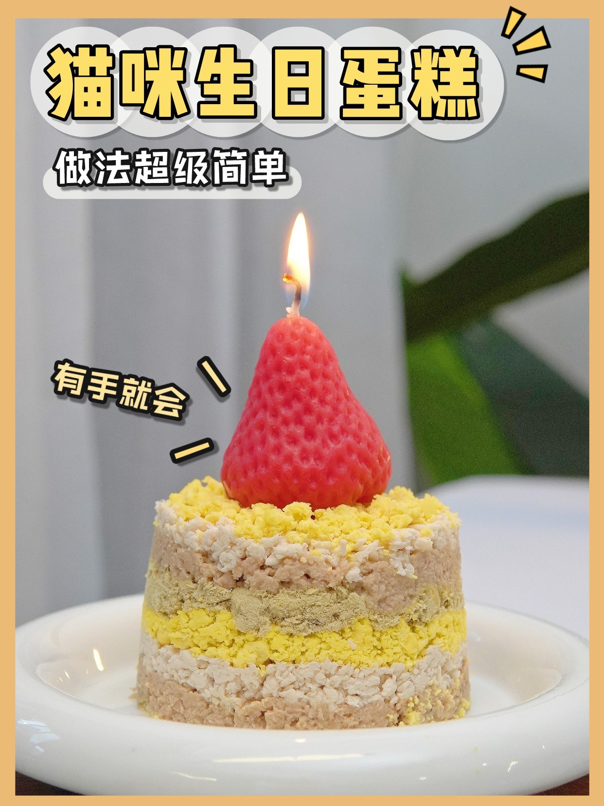 自制猫咪生日蛋糕