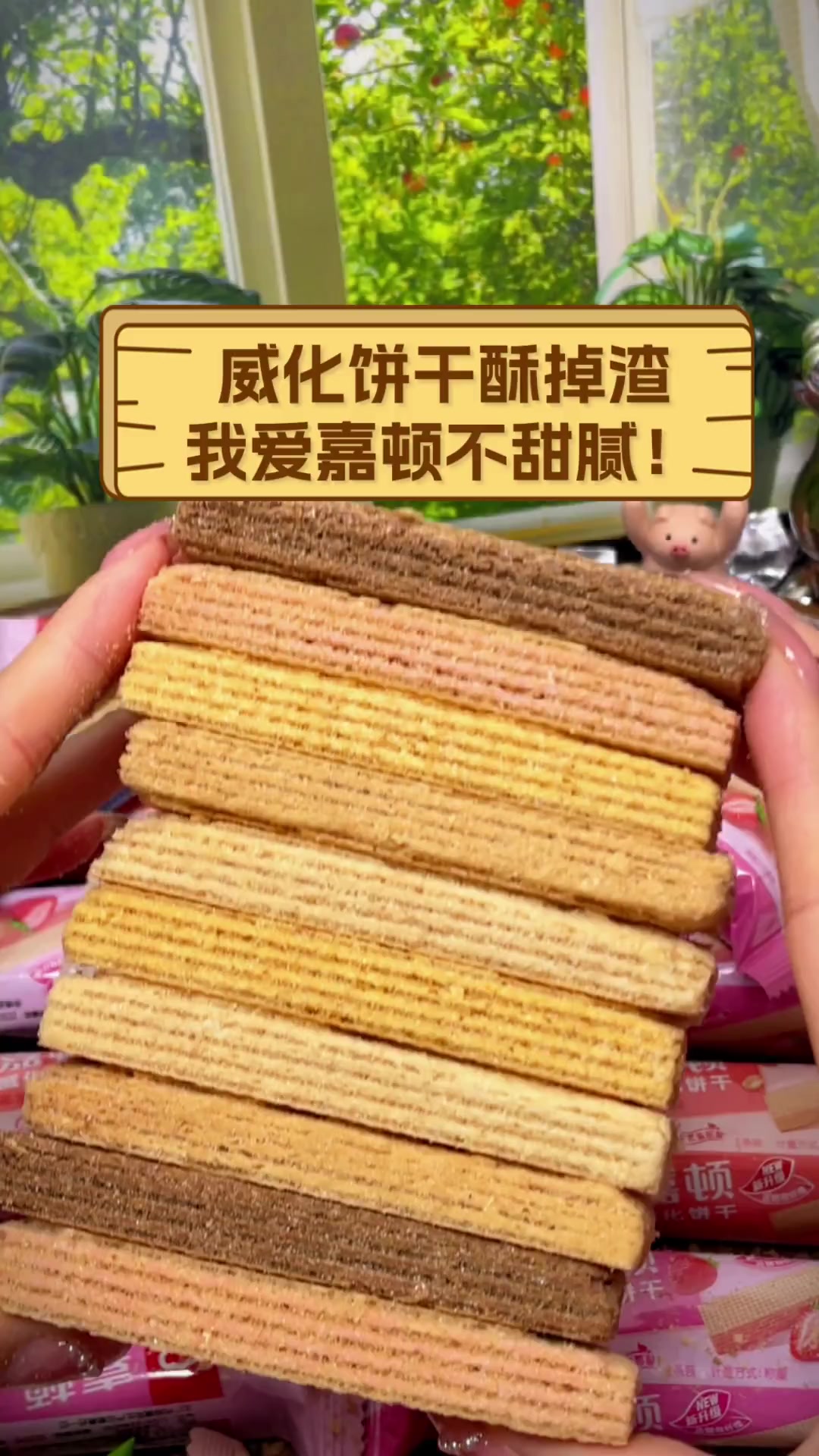 威化饼干酥掉渣,我爱嘉顿不甜腻!