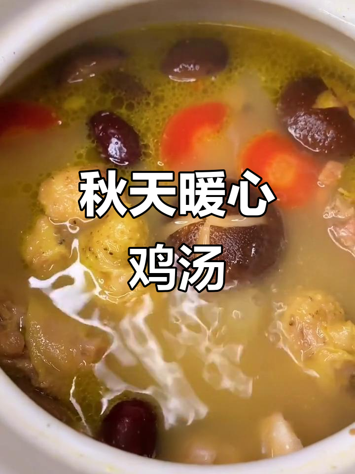秋天的第一锅鸡汤,简单食材熬出满满温暖