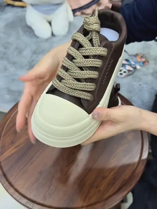 韩式真皮厚底松糕鞋,软底软面好穿不累脚,小个子闭眼入