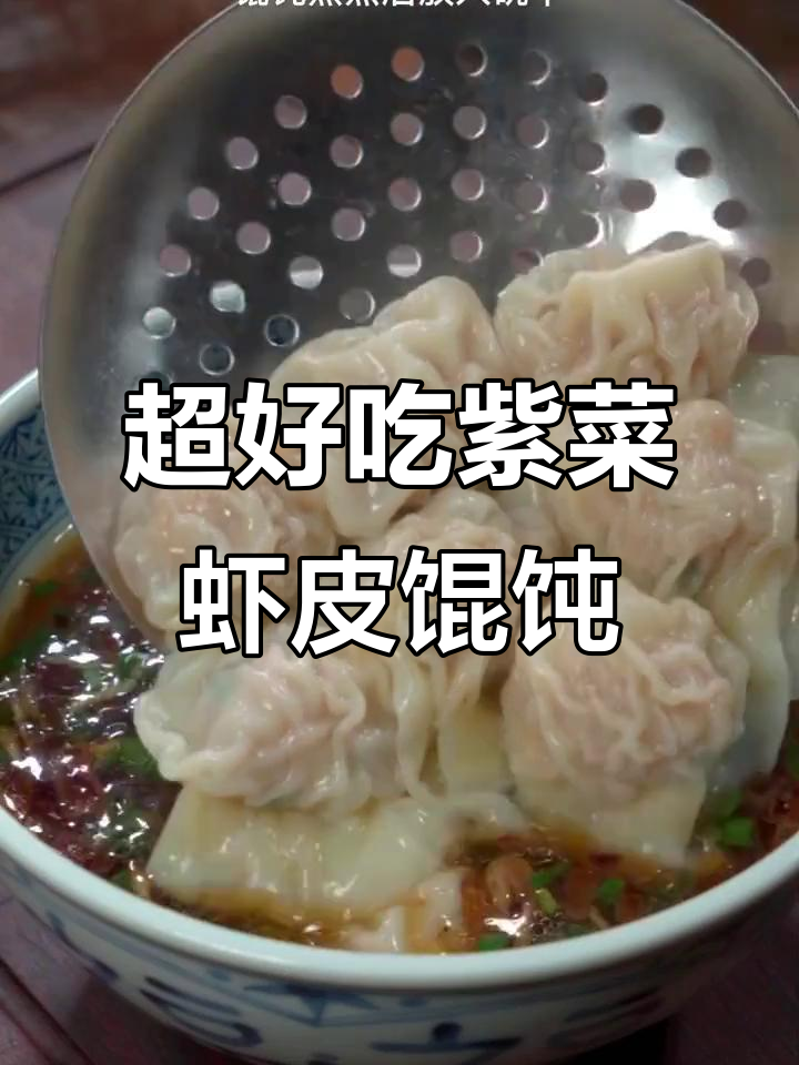 鲜美紫菜虾皮馄饨,汤底无敌好喝!