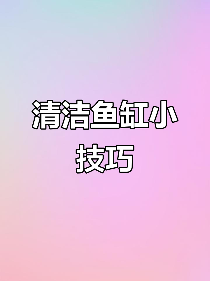 清理鱼缸底砂，定期用这个小妙招，省时又有效！