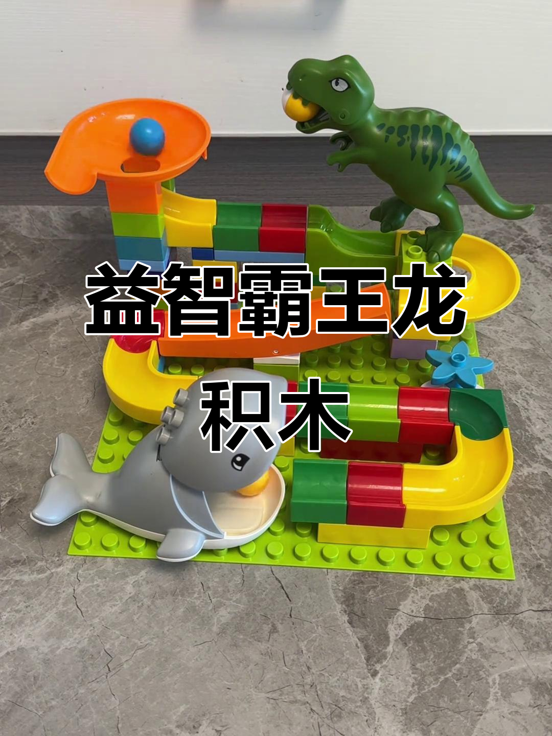 霸王龙与鲸鱼轨道积木,提升孩子思维逻辑力