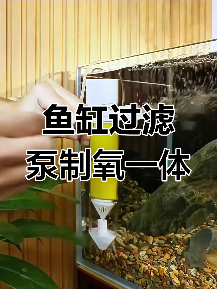 家用鱼缸过滤器,三合一设计静音高效吸粪增氧