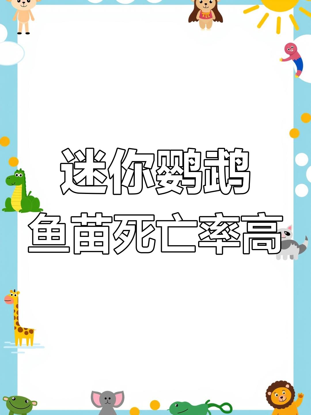 迷你鹦鹉鱼苗死亡率高,水质、温度和食物可能是罪魁祸首