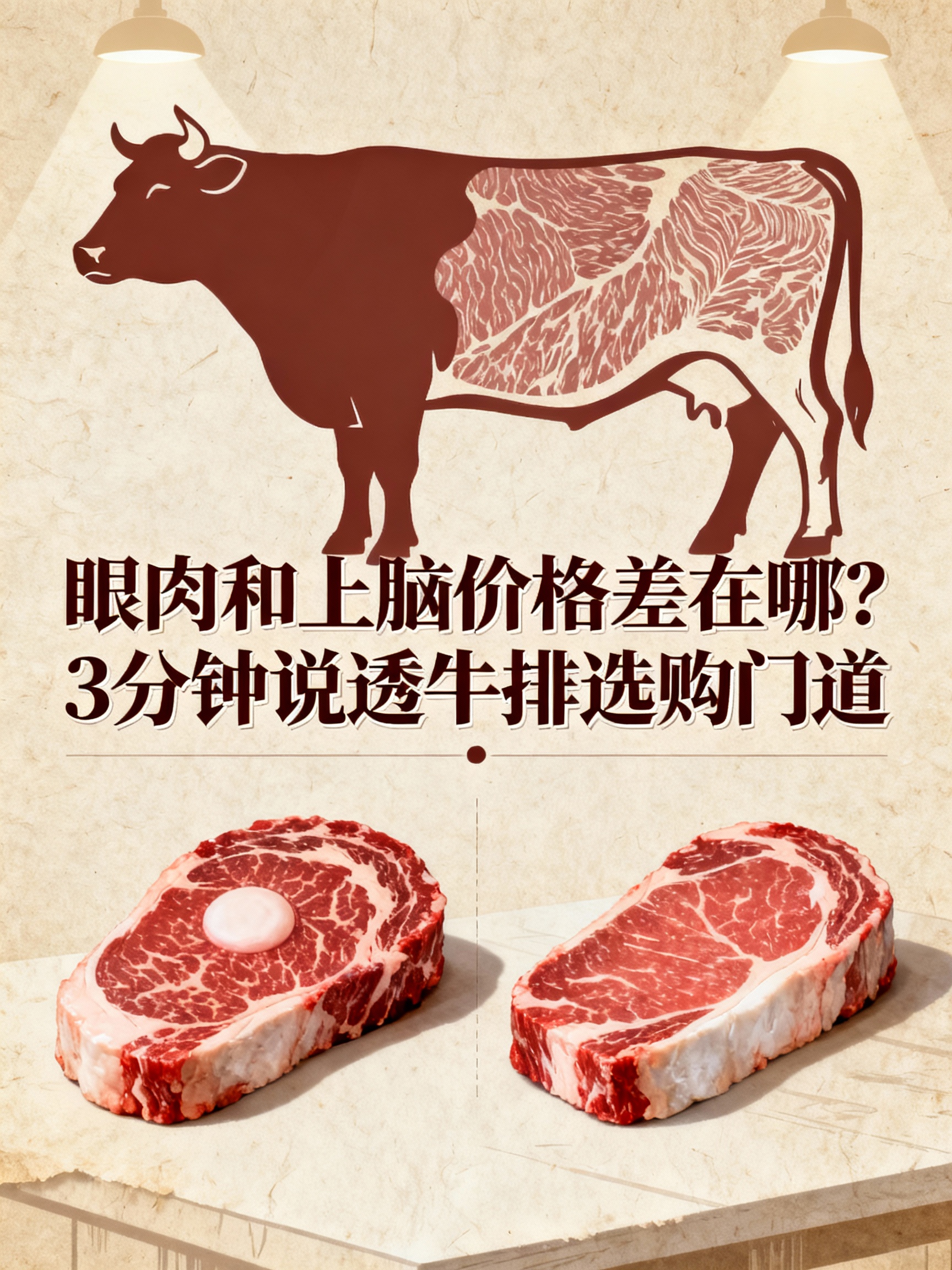 眼肉和上脑价格差在哪?3分钟说透牛排选购门道