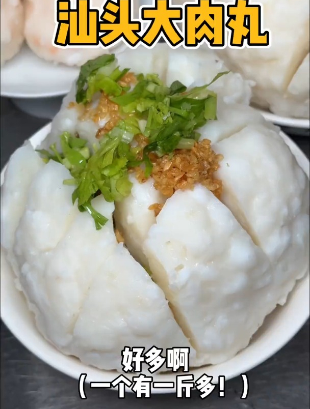 汕头比拳头还大的墨鱼丸 一个够我吃一天!