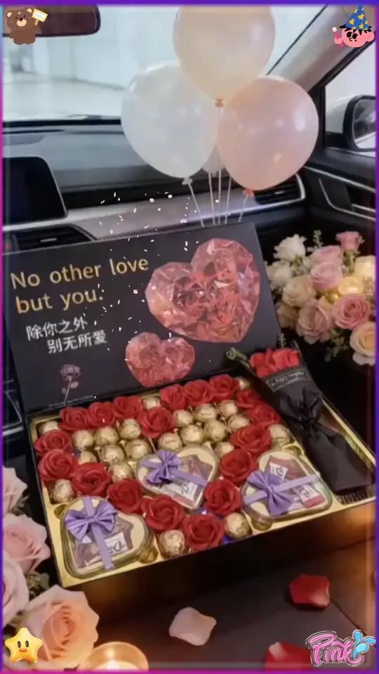 Dove/德芙情人节礼物仪式巧克力玫瑰花束礼盒送女友老婆女生生日