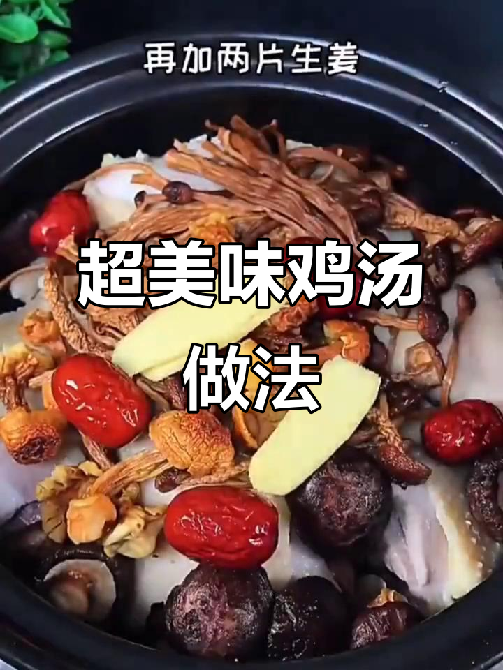 鸡松茸、茶树菇炖鸡汤，鲜美到停不下来！