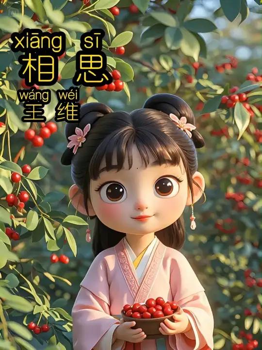 相思 幼儿古诗儿童启蒙儿童动画原创动画相思王维红豆生南国,春来发几枝。愿君多采撷,此物最相