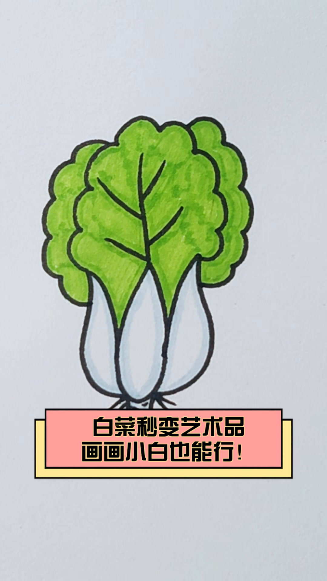 白菜秒变艺术品,画画小白也能行!