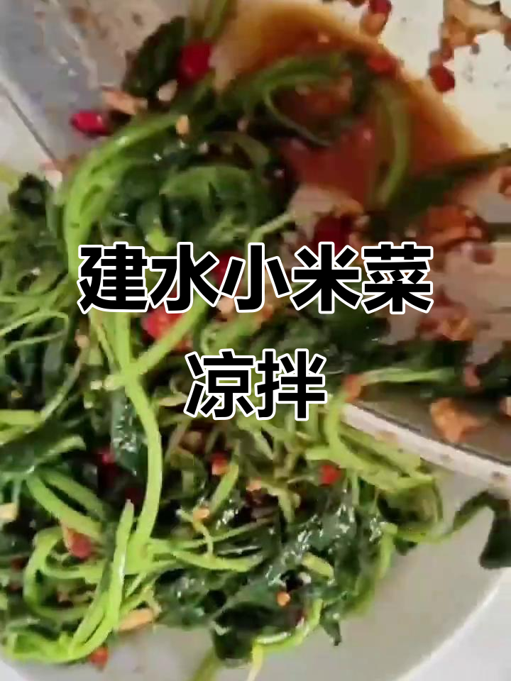 建水小米菜凉拌做法,口感超赞!