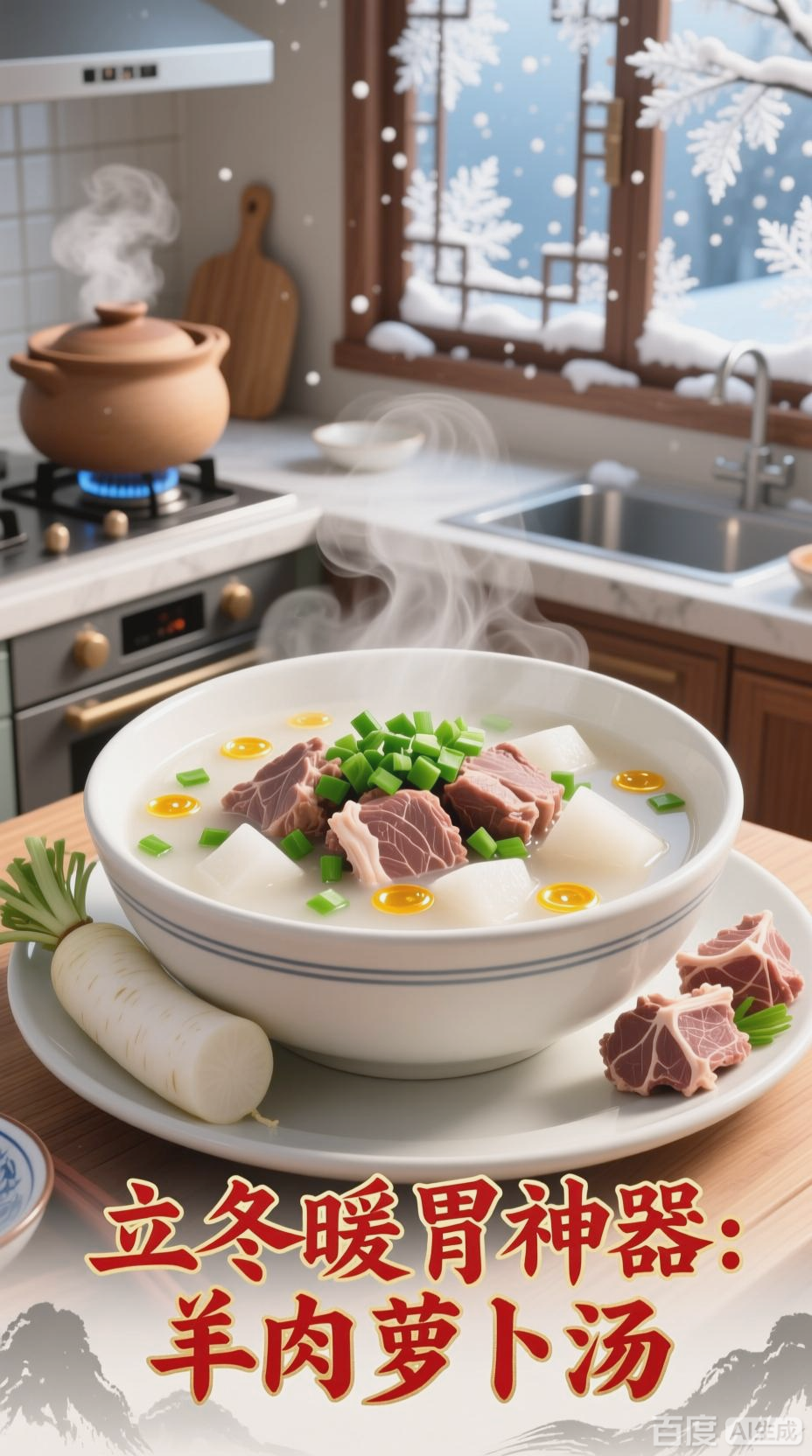 羊肉萝卜汤，冬日暖胃佳品