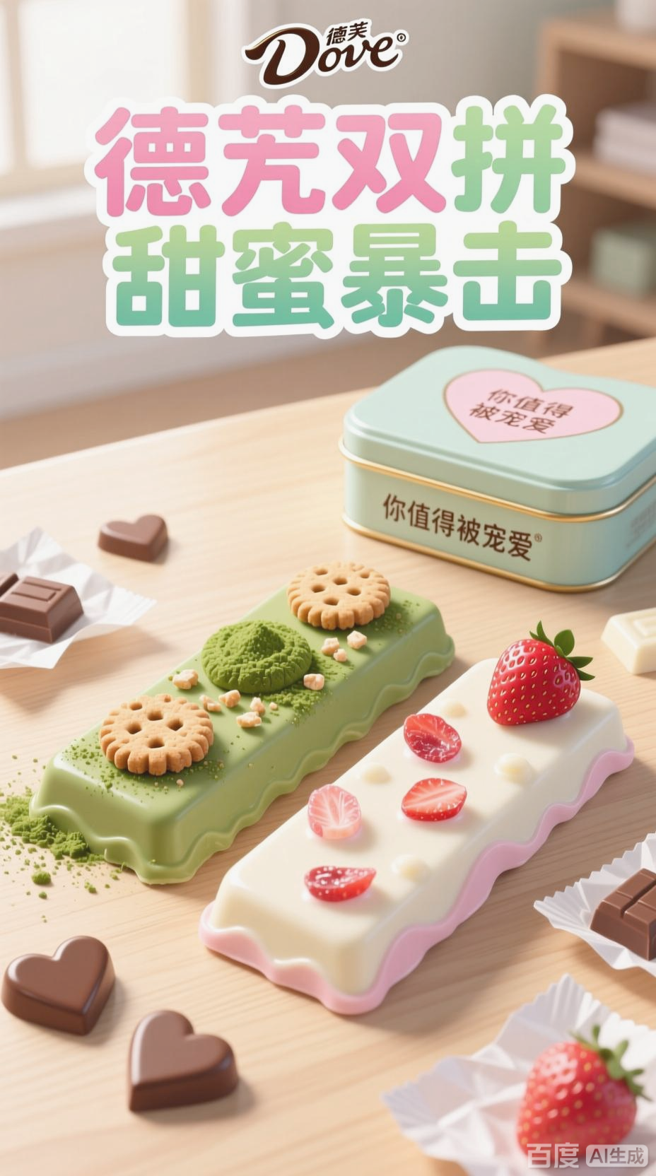 德芙小清新，双拼甜蜜暴击