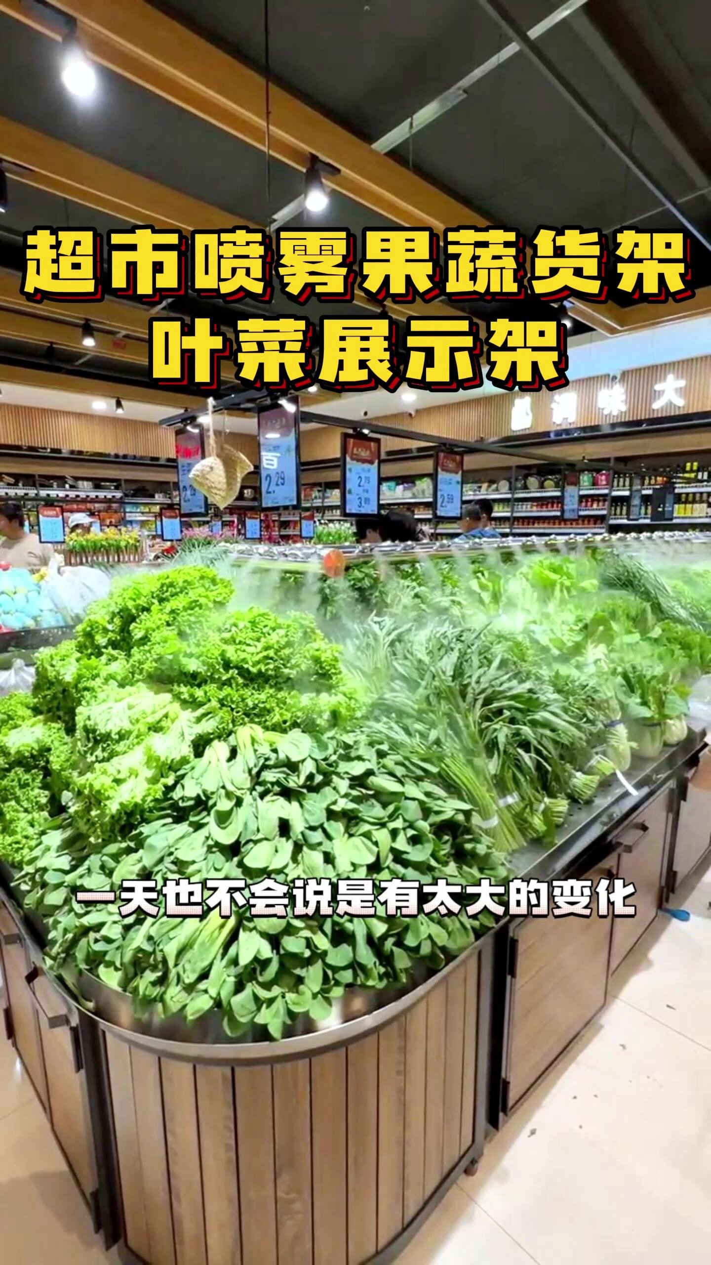 超市喷雾果蔬架,叶菜展示架