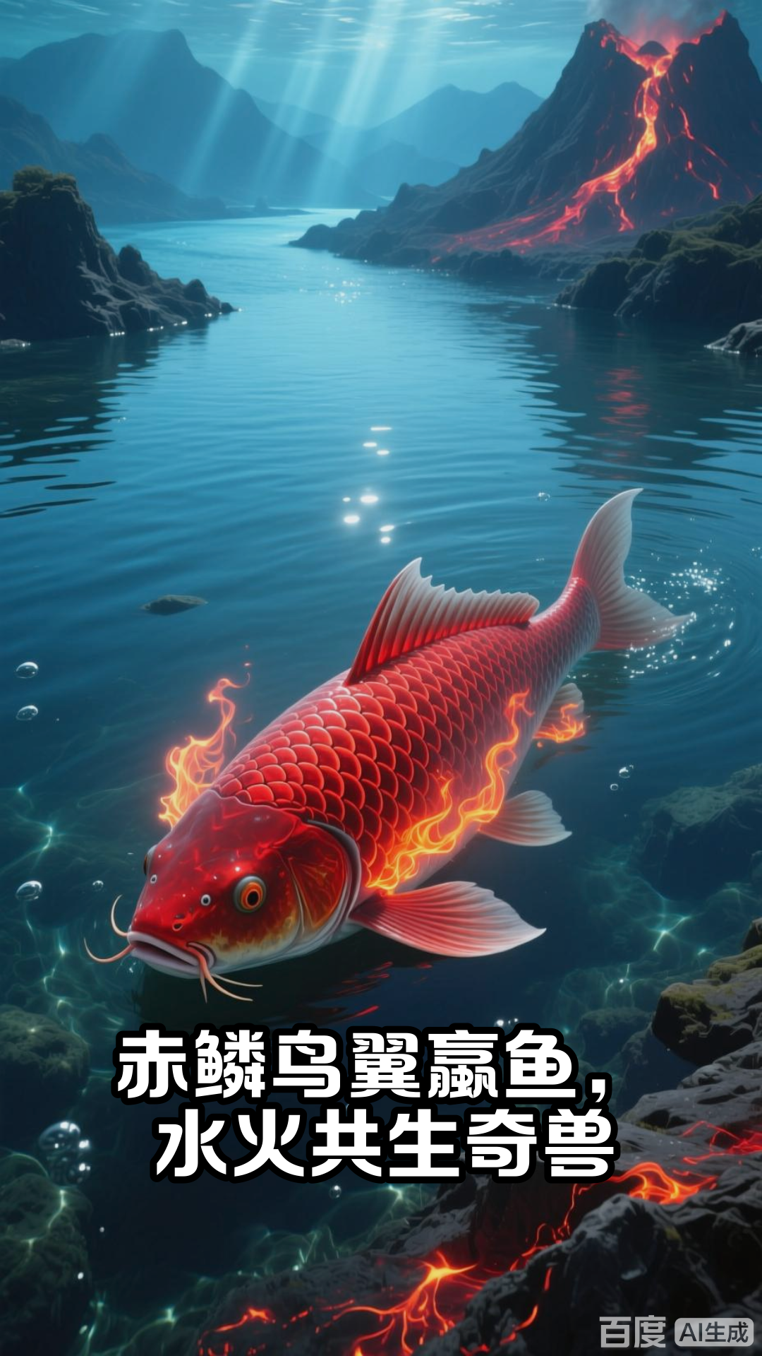 「山海经-西山经」蠃鱼,赤鳞鸟翼,水火共生奇兽