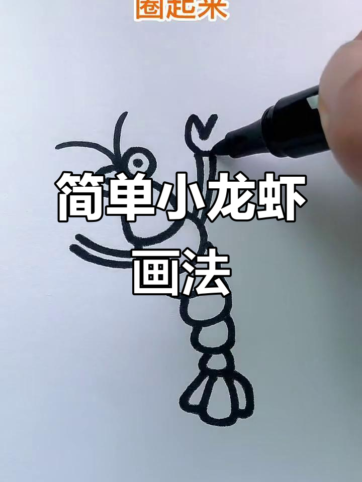 小龙虾简笔画步骤详解，轻松学会画小龙虾