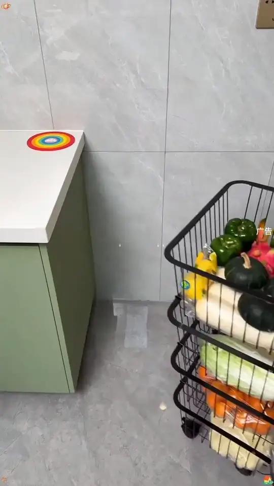 厨房蔬菜蓝架子置物架家用蔬菜水果放菜多层果蔬篮移动小推车蔬菜收纳篮收纳整理结实耐用生活好帮