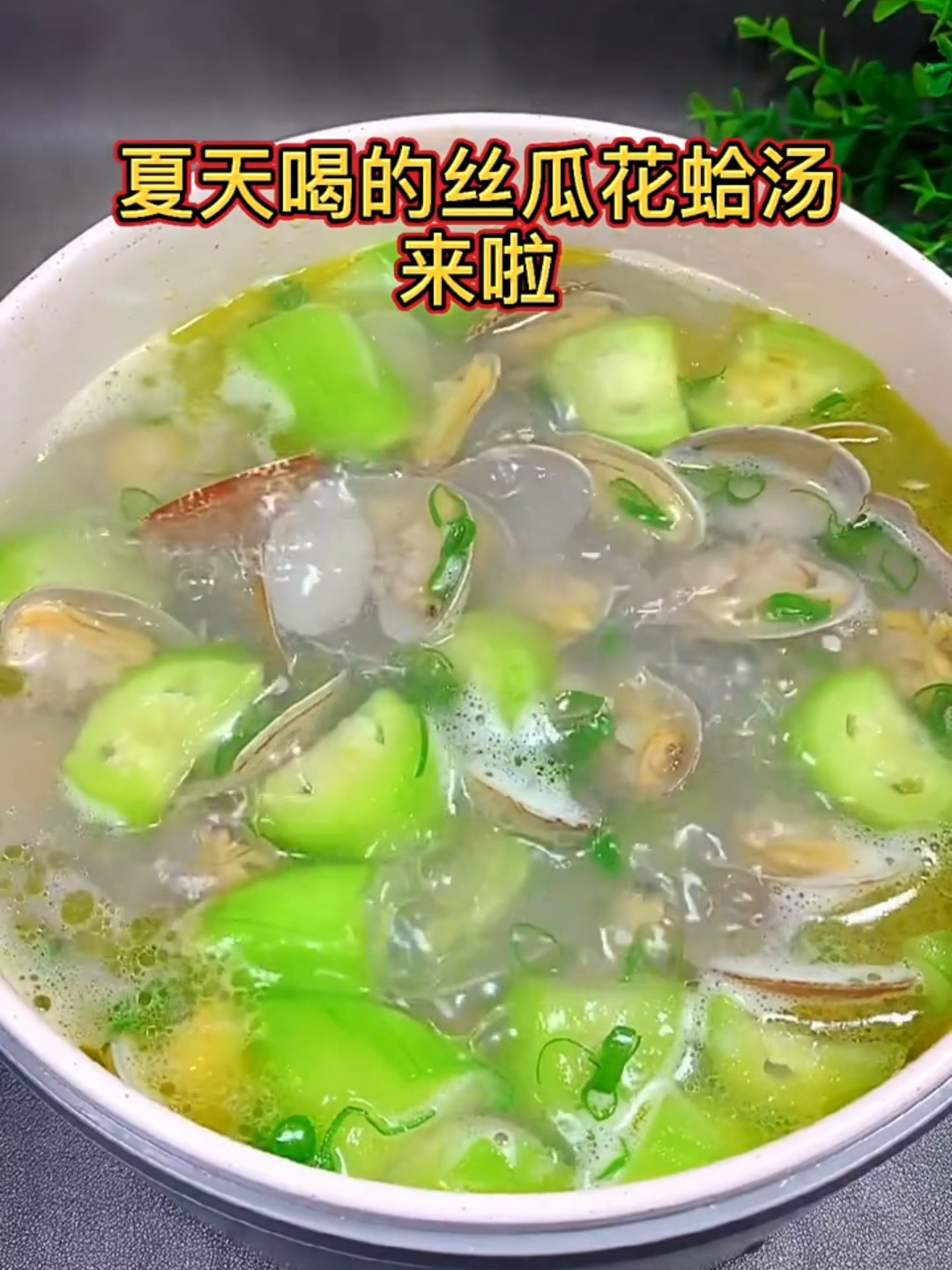 「丝瓜花蛤汤」清淡鲜甜太好喝啦!夏天最爱