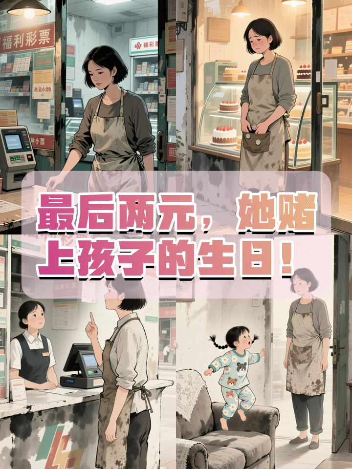 为给孩子买生日蛋糕,她用最后两元买彩票,结局暖哭