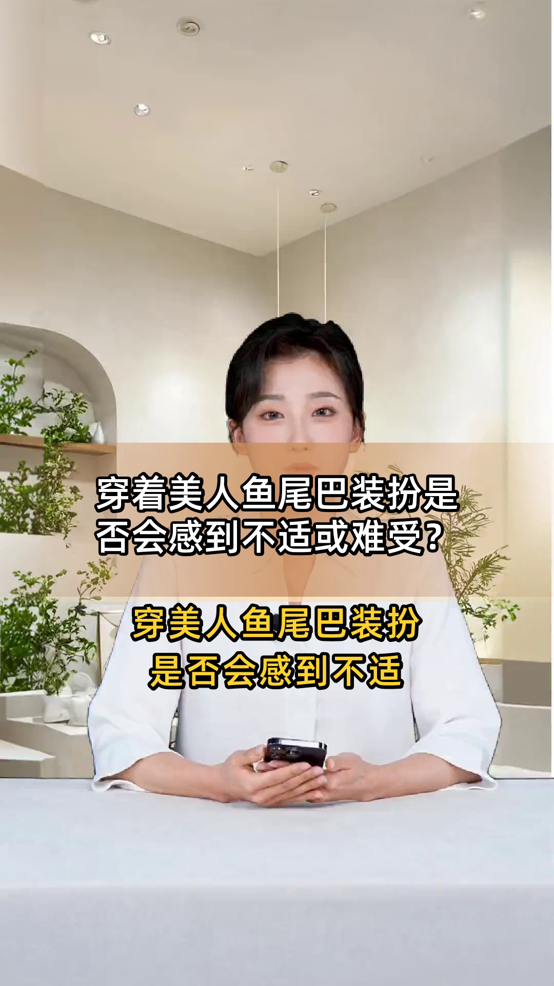 穿着美人鱼尾巴装扮是否会感到不适或难受?
