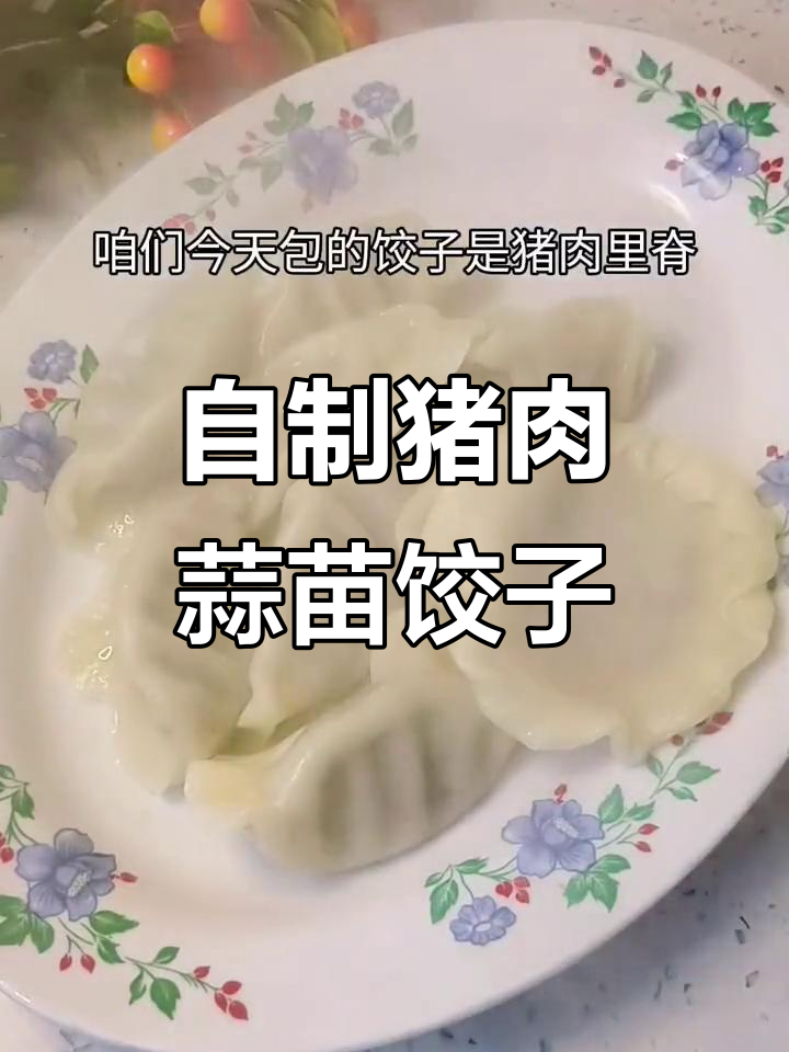 手工剁饺子馅,猪肉蒜苗鲜香十足