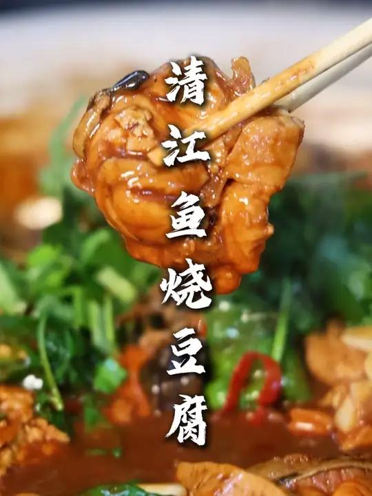 清江鱼烧豆腐 味道非常鲜美,豆腐烧出来比鱼肉还好吃!清江鱼烧豆腐 清江鱼炖豆腐