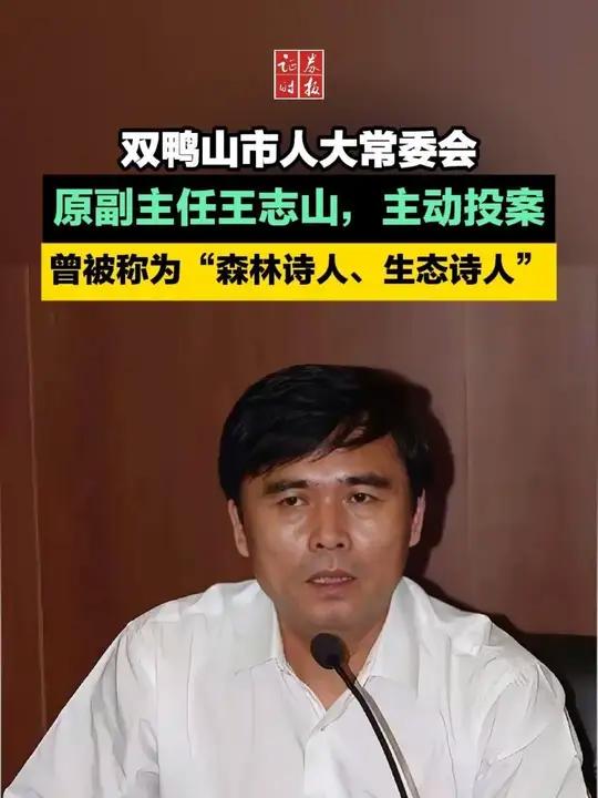 双鸭山市人大常委会原副主任王志山,主动投案