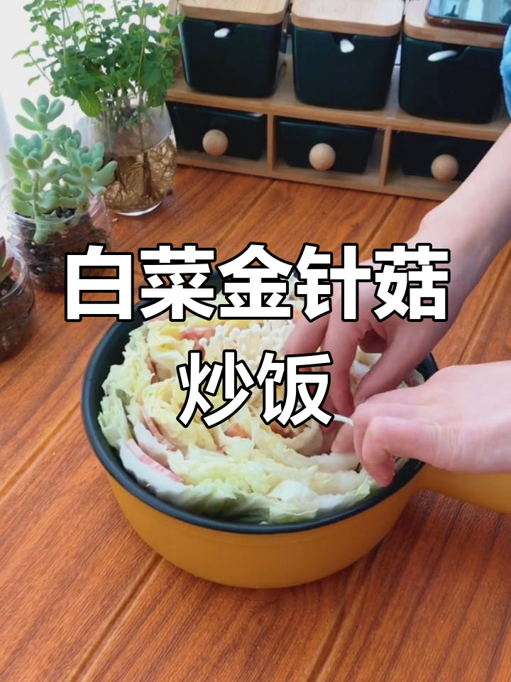 一颗大白菜变美味,金针菇肉片搭配西红柿酱炒出香浓口感
