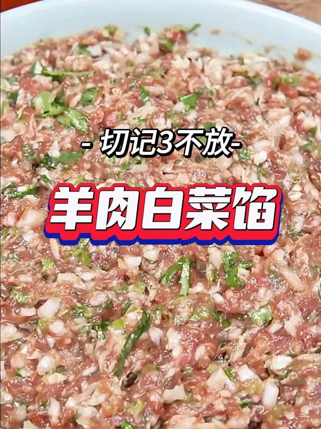 羊肉白菜馅水饺记得3不放,鲜嫩多汁又好吃