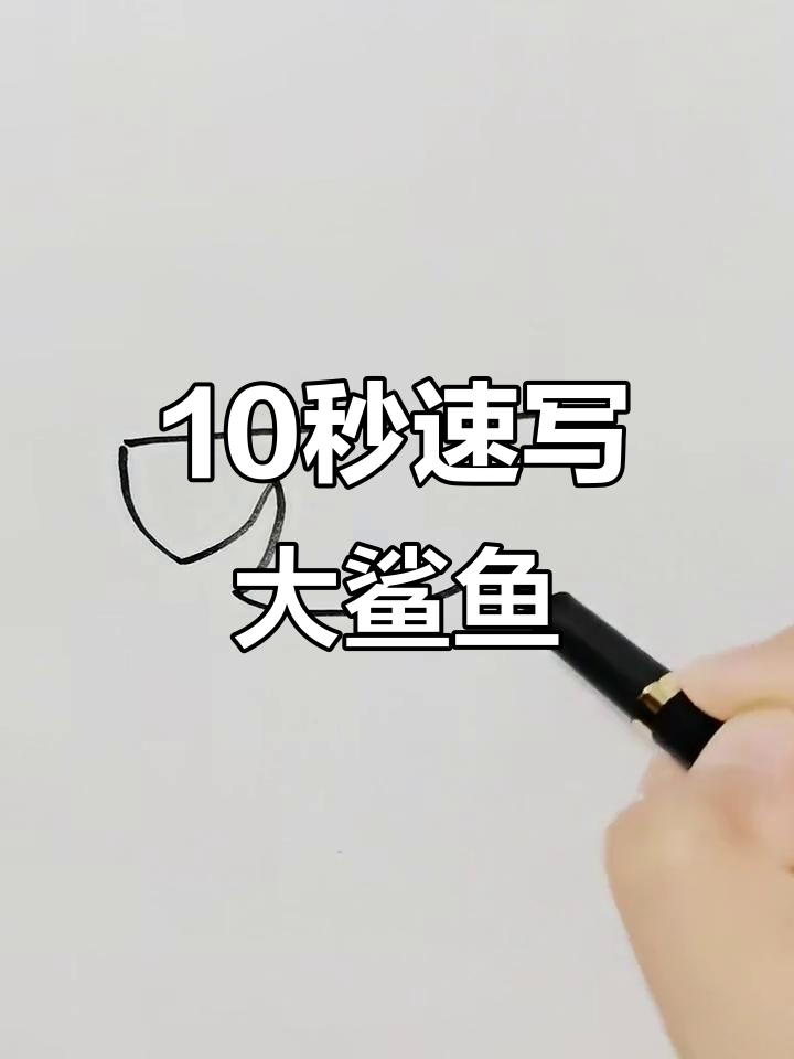 十秒挑战画大鲨鱼,轻松掌握绘画技巧