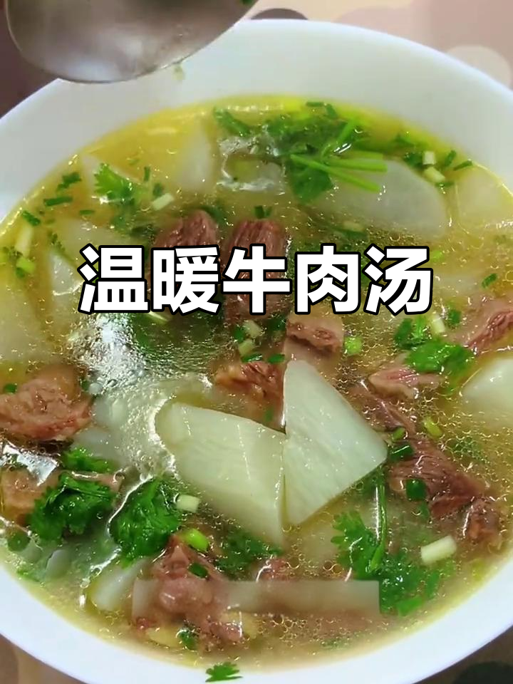 牛腩炖得恰到好处，萝卜香气扑鼻，汤浓味美，暖心又满足！