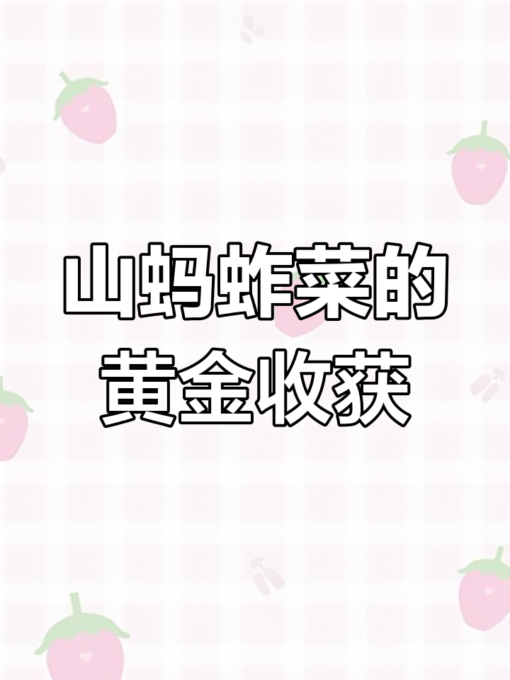 黄金窝大揭秘,山蚂蚱菜与灵芝的奇遇之旅