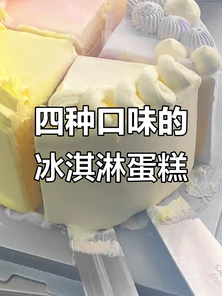 冰淇淋蛋糕拼盘,四种口味一次满足!