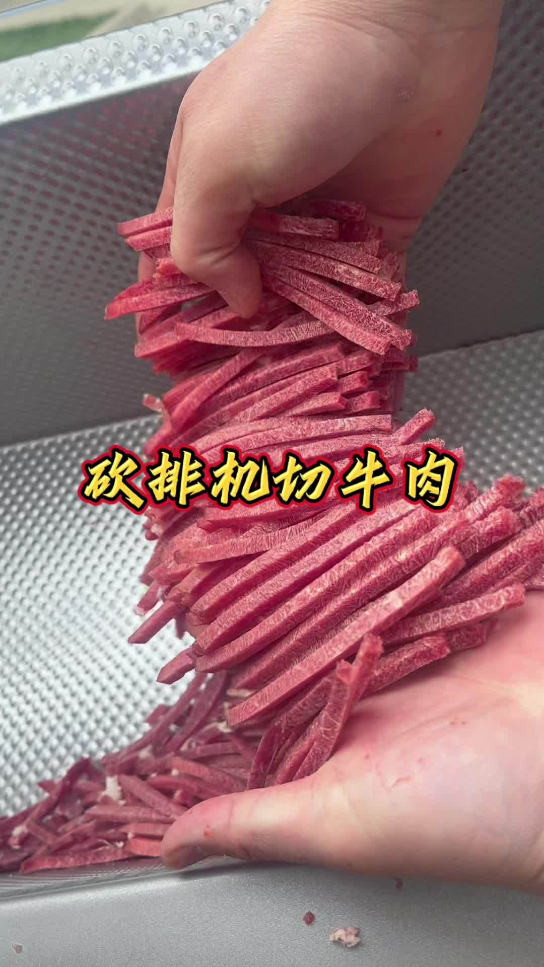 2025年的第一天做牛肉干吃 肉类加工设备 砍排机 砍排机切片 砍排机切牛排片 砍排机厂家