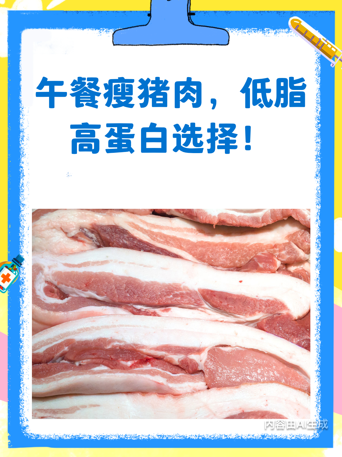 午餐减脂攻略瘦猪肉高蛋白低脂肪!